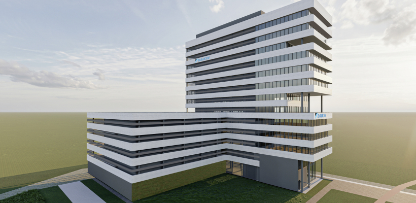 Le futur centre de R&D de Daikin Europe à Gand, en Belgique.