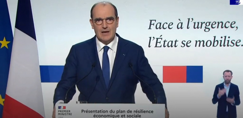 Jean Castex, Premier ministre, lors de la présentation du plan de résilience