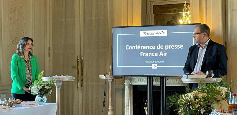 Jean-Philippe Bitouzet, nouveau directeur général de France Air et Céline Desportes, responsable marketing tertiaire.