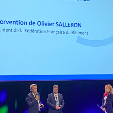Olivier Salleron, président de la FFB, et Pascal Housset, président de l'UMGCCP